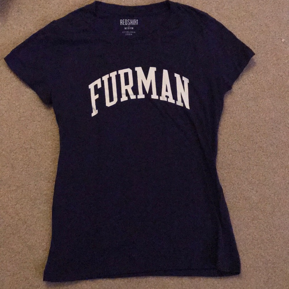 Purple Furman University Tee shirt